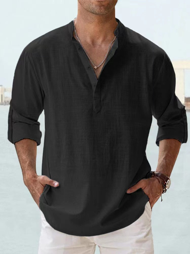Men’s Breathable Linen Shirt